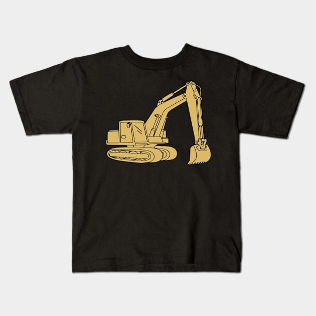 Excavator driver tshirt Kids T-Shirt by HBfunshirts